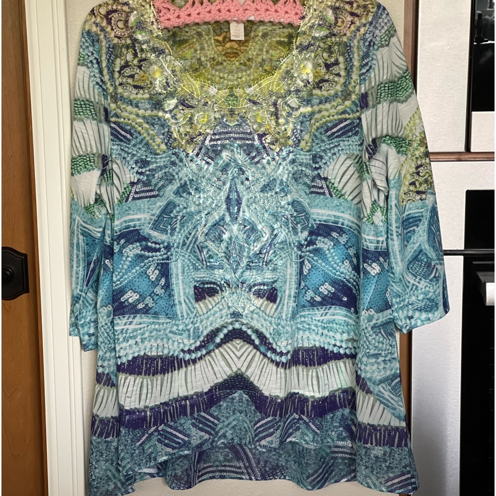 *EUC* Chico’s Spring Hi-Low Spring Tunic